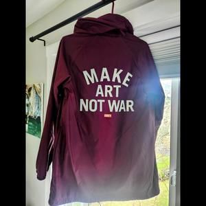 OBEY Jacket, MAKE ART NOT WAR, S, like new